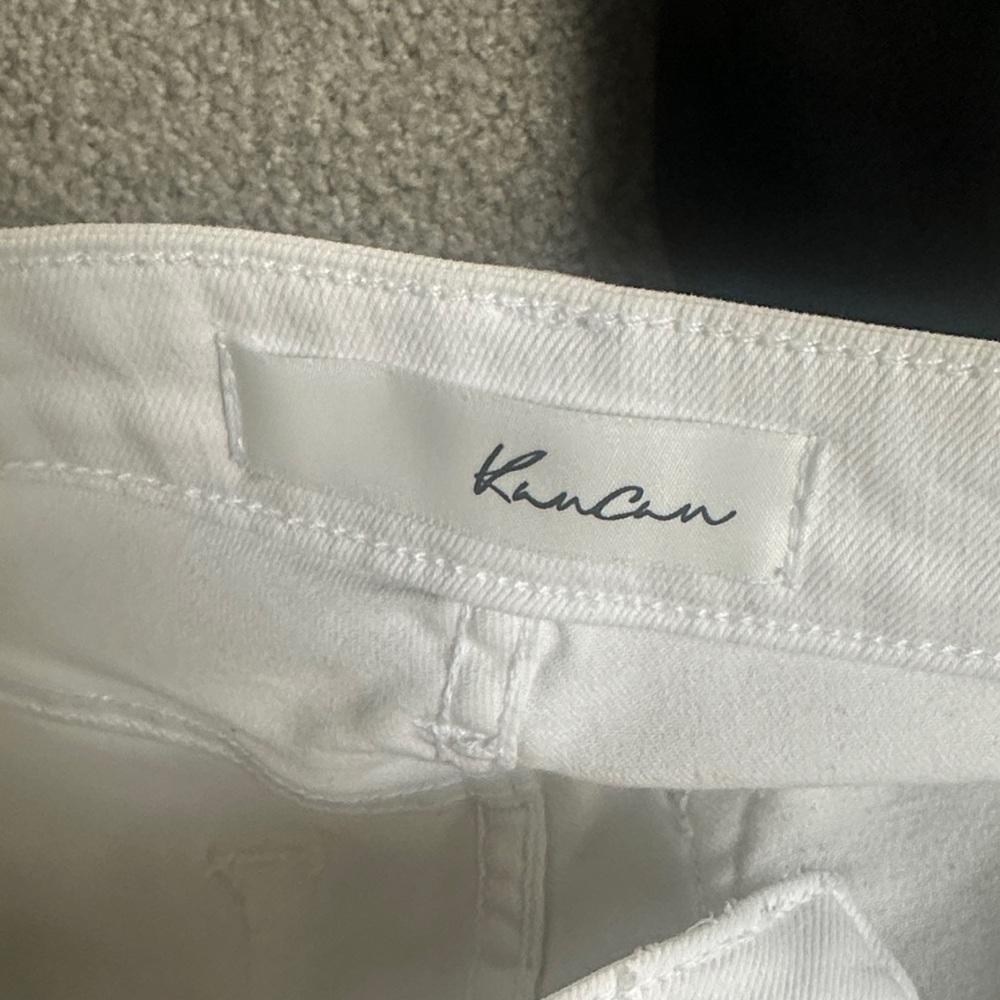 Kancan White Frayed Hem Women Jeans - Picture 6 of 8